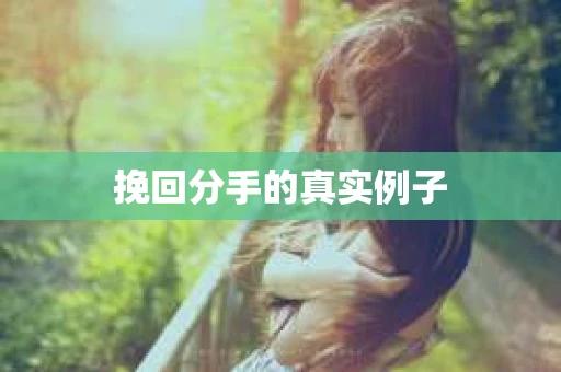 挽回分手的真实例子