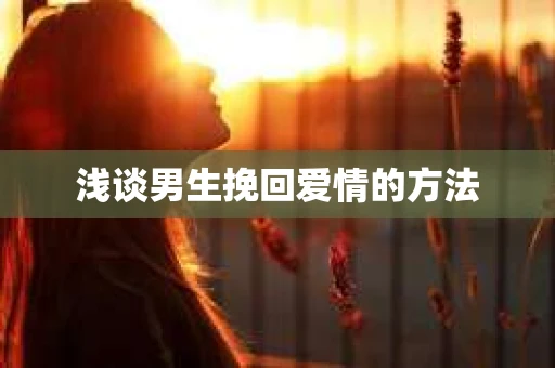 浅谈男生挽回爱情的方法