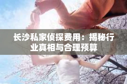 长沙私家侦探费用：揭秘行业真相与合理预算