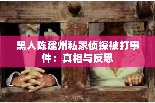 黑人陈建州私家侦探被打事件：真相与反思
