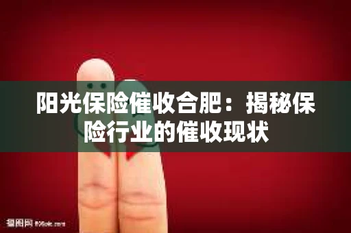 阳光保险催收合肥：揭秘保险行业的催收现状
