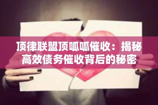 顶律联盟顶呱呱催收：揭秘高效债务催收背后的秘密