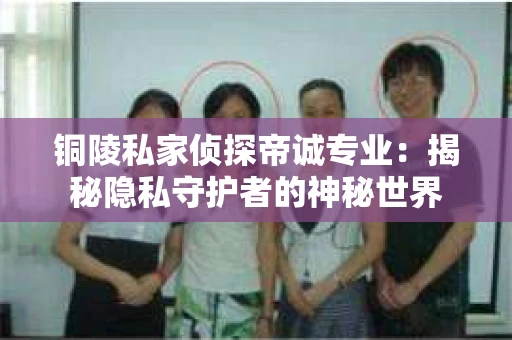 铜陵私家侦探帝诚专业：揭秘隐私守护者的神秘世界