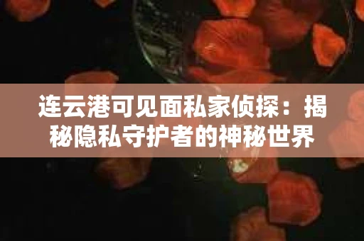 连云港可见面私家侦探：揭秘隐私守护者的神秘世界
