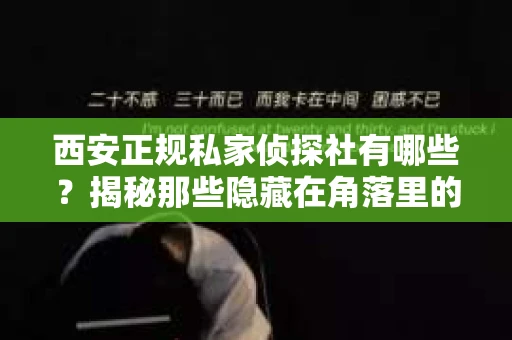 西安正规私家侦探社有哪些？揭秘那些隐藏在角落里的神秘力量