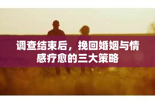 调查结束后，挽回婚姻与情感疗愈的三大策略