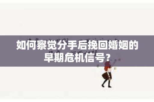 如何察觉分手后挽回婚姻的早期危机信号？