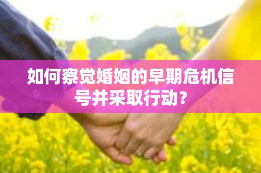 如何察觉婚姻的早期危机信号并采取行动？